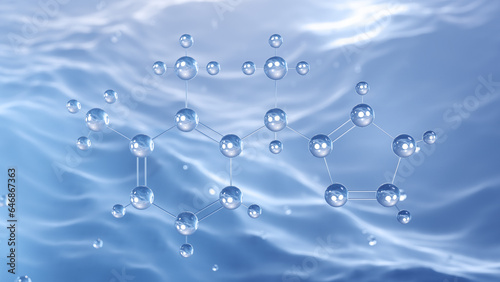 Fototapeta Naklejka Na Ścianę i Meble -  dexmedetomidine molecular structure, 3d model molecule, anxiolytics, structural chemical formula view from a microscope