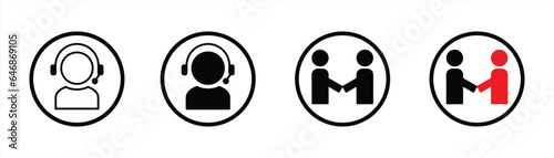 costumer service icon set. graph icon, vector illustration