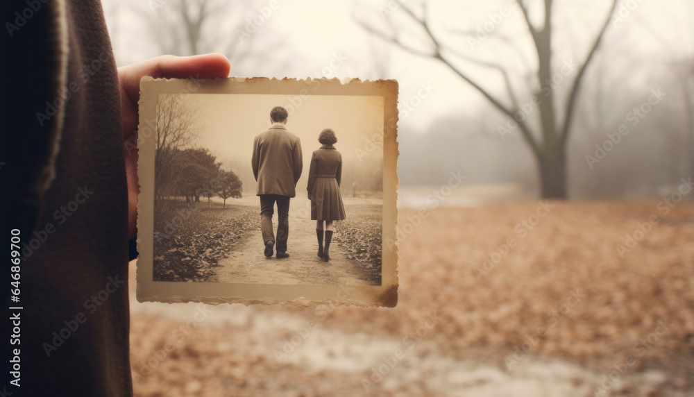 Elderly old senior couple on a date with romance and love, man and woman looking happy - obrazy, fototapety, plakaty 