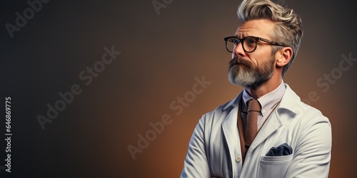 Portrait of a man, medical doctor, AI generative