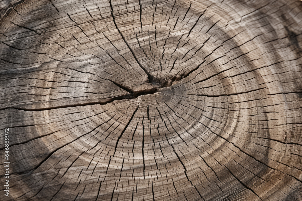Fototapeta premium Capturing the Delicate Beauty of Nature: A Close-Up View of Weathered Wood Revealing Intricate Organic Patterns and Textures