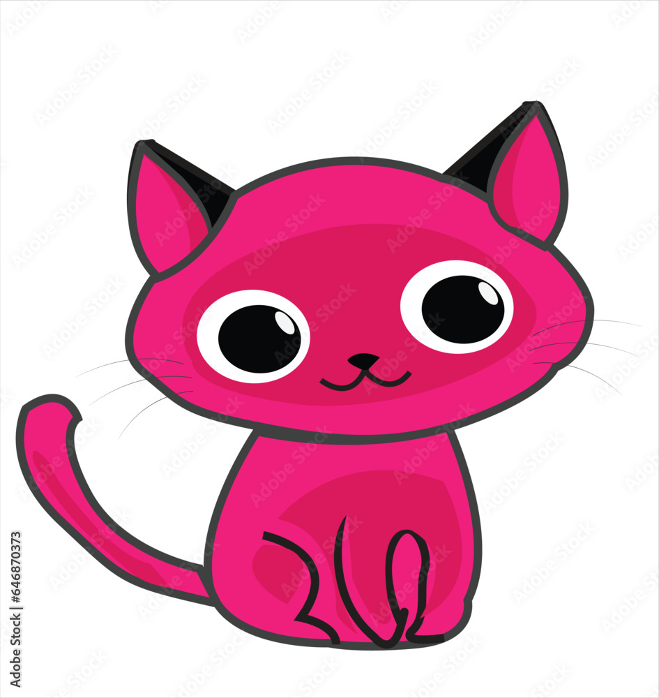 It's a cartoon cat it's editable It's a cartoon cat it's editable