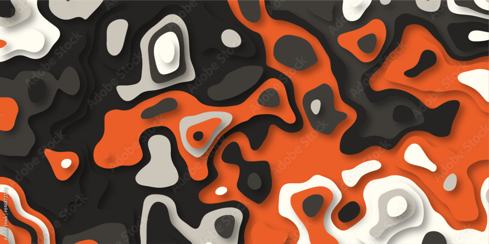 Paper cut 3d render topography abstract ,beautiful color palette colors, waves and layers, flat fiber structures, holes, macro texture digital art ,background for desktop, vector illustration Paper cut 3d render topography abstract ,beautiful color palette colors, waves and layers, flat fiber structures, holes, macro texture digital art ,background for desktop, vector illustration