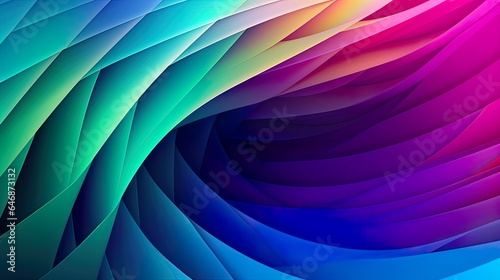Fibonacci abstract gradient background in colorful geometrical shapes for banner, card. Technology, futuristic, business background. Web backdrop. Light, technology design. © Caphira Lescante