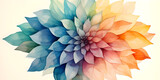 flower spirograph wallpaper - watercolor and colored pencil drawing art - generative ai