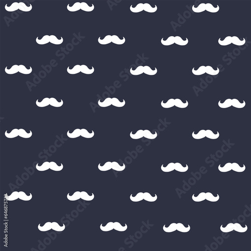 Wallpaper Mural male moustache pattern. A boy, a son. Seamless pattern. Vector illustration. Blue. Torontodigital.ca