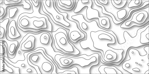 3D Contour map background. Vector geography scheme and terrain. Topography grid map. Stylized topographic contour map. Geographic line mountain relief. Abstract lines or wavy backdrop background.