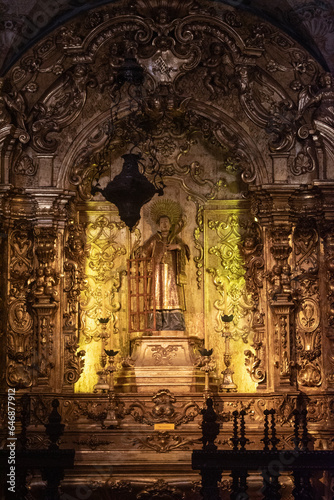 Rio de Janeiro, Brazil: interiors of the Abbey of Our Lady of Montserrat (Abadia de Nossa Senhora do Monserrate), known as Monastery of St. Benedict (Mosteiro de Sao Bento), Benedictine ab photo