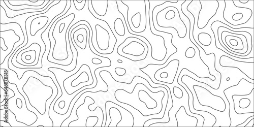 Contour map background. Vector geography scheme and terrain. Topography grid map. Stylized topographic contour map. Geographic line mountain relief. Abstract lines or wavy backdrop background.