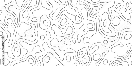Contour map background. Vector geography scheme and terrain. Topography grid map. Stylized topographic contour map. Geographic line mountain relief. Abstract lines or wavy backdrop background.
