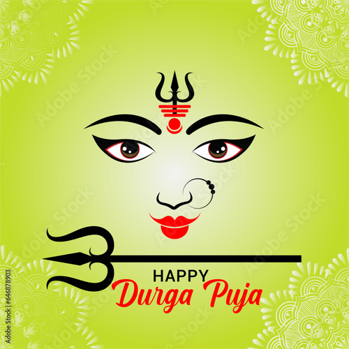 Happy Durga Puja Illustration Background Design