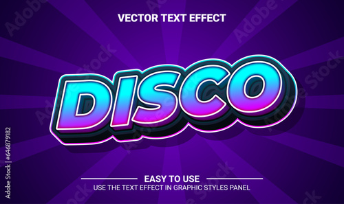 3d disco editable text effect