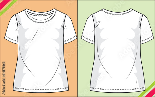 GIRLS TRENDY SHORT SLEEVE T SHIRT ILLUSTRATION