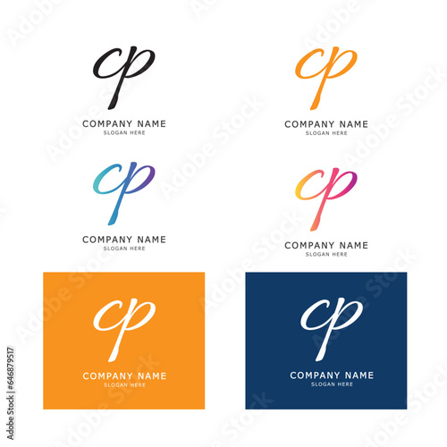 CP initial handwriting letter  and signature logo.