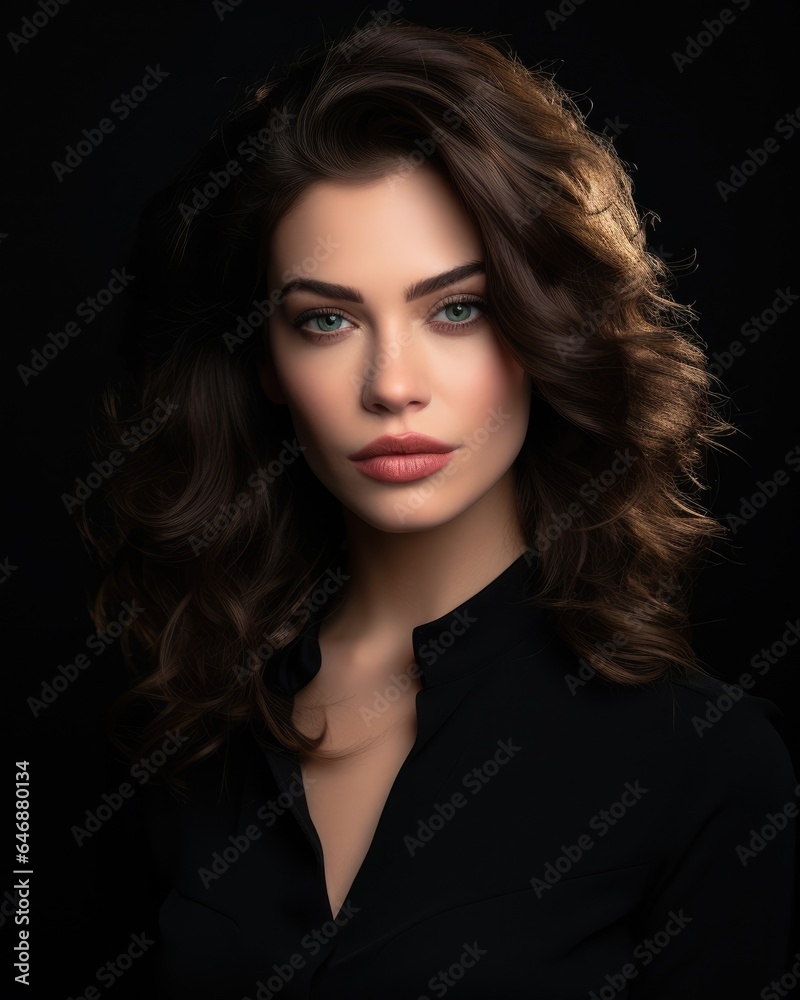 Beautiful woman with professional make-up posing - stock photography Beautiful woman with professional make-up posing - stock photography
