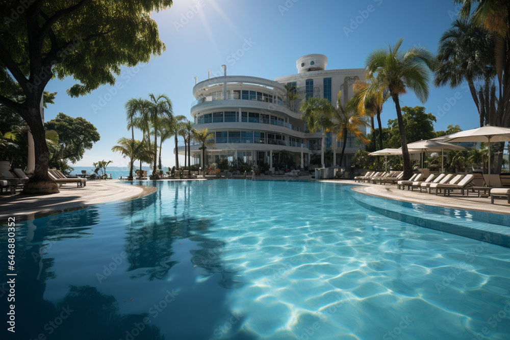 all inclusive hotel facade,holidays appartment.