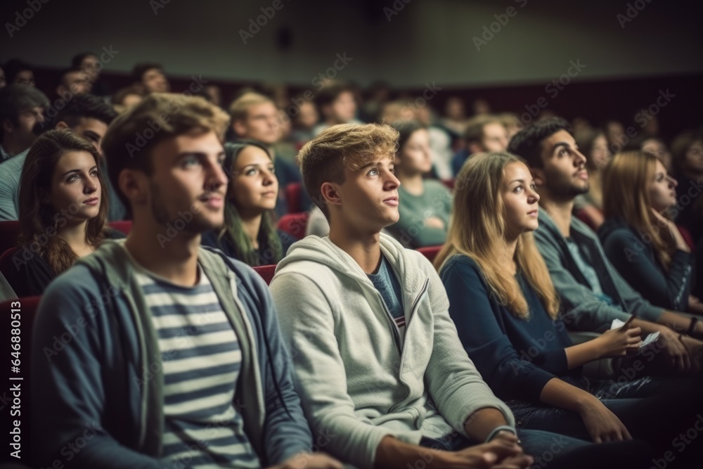 Students in the auditorium of an university - stock photography Students in the auditorium of an university - stock photography
