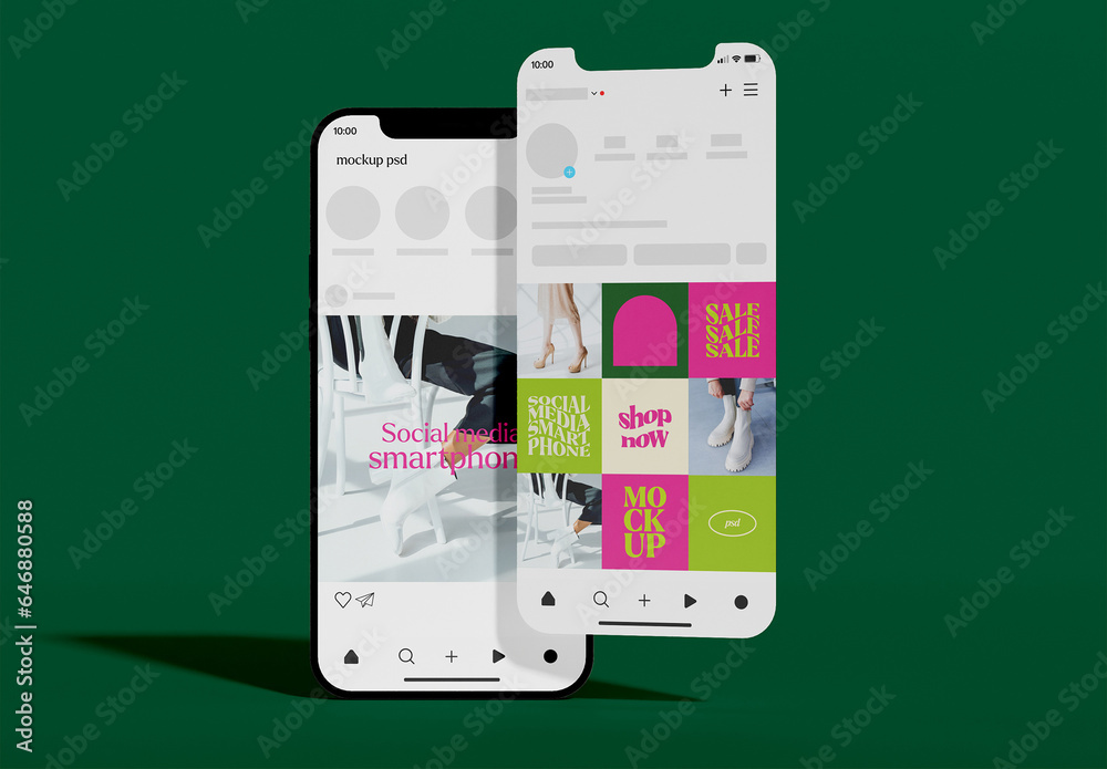 Smartphone Screen Mockup Stock Template | Adobe Stock