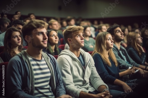 Students in the auditorium of an university - stock photography