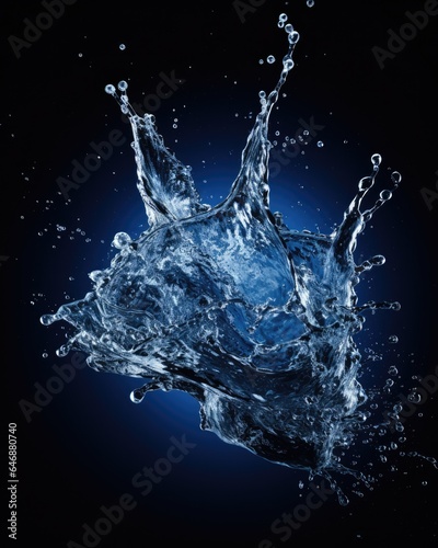 Splash effect with fresh water - stock photography