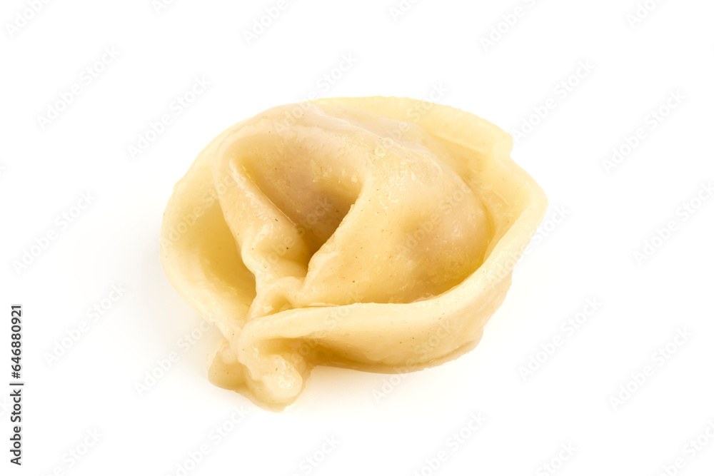 Dumplings filled with meat, isolated on white background. Dumplings filled with meat, isolated on white background.