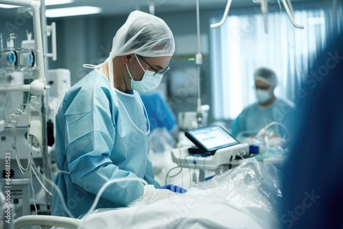 Medical doctors at work in an hospital - stock photography