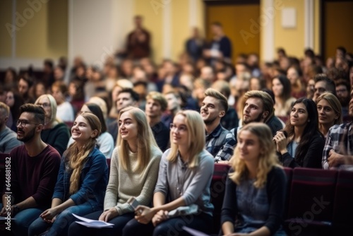 Large group of students in the auditorium - stock photography © 4kclips
