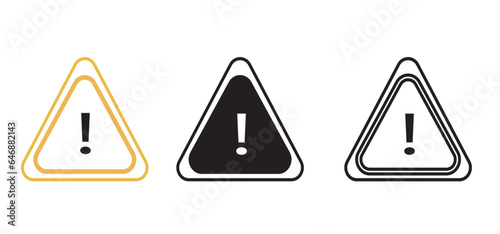 Warning Icon in vector illustration. 