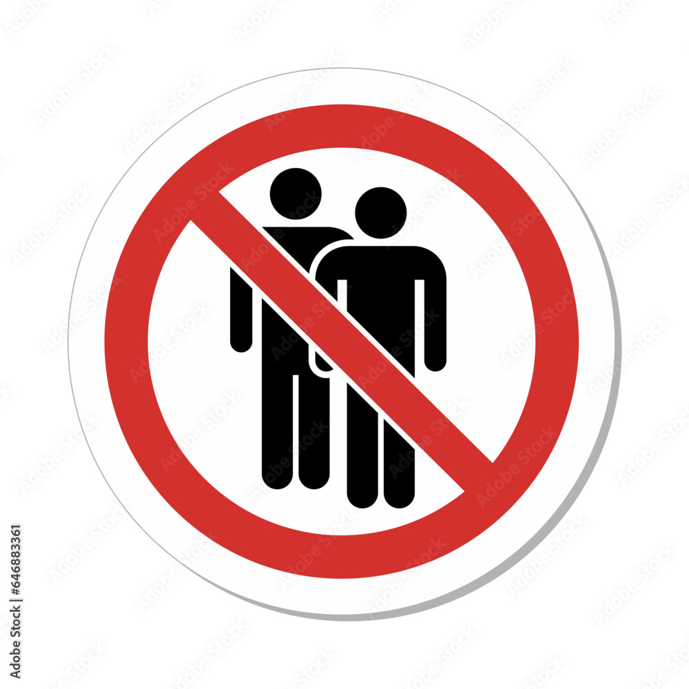 ISO Prohibition Sign: No People Allowed Symbol ISO Prohibition Sign: No People Allowed Symbol