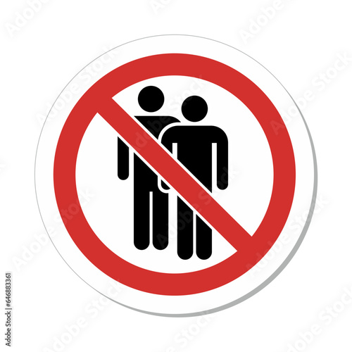 ISO Prohibition Sign: No People Allowed Symbol