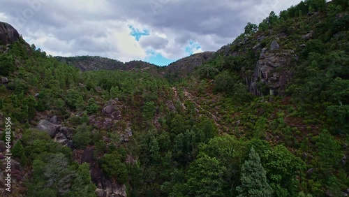 Peneda Geres National Park, Portugal. Aerial drone view