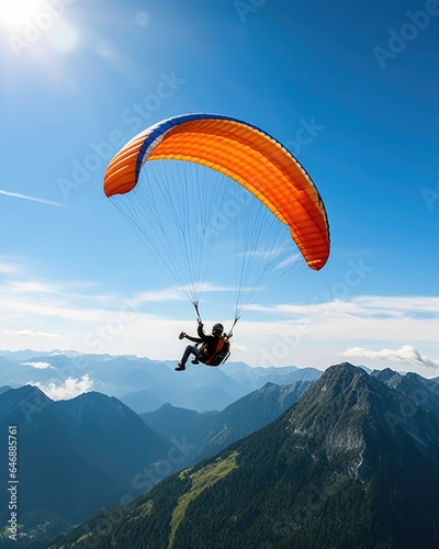 Adventurous Paragliding Model preparing for paragliding - stock photography