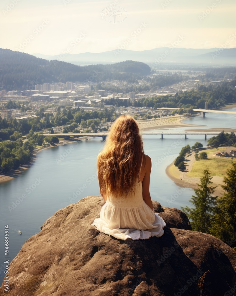 Scenic Overlook Model with a breathtaking view - stock photography