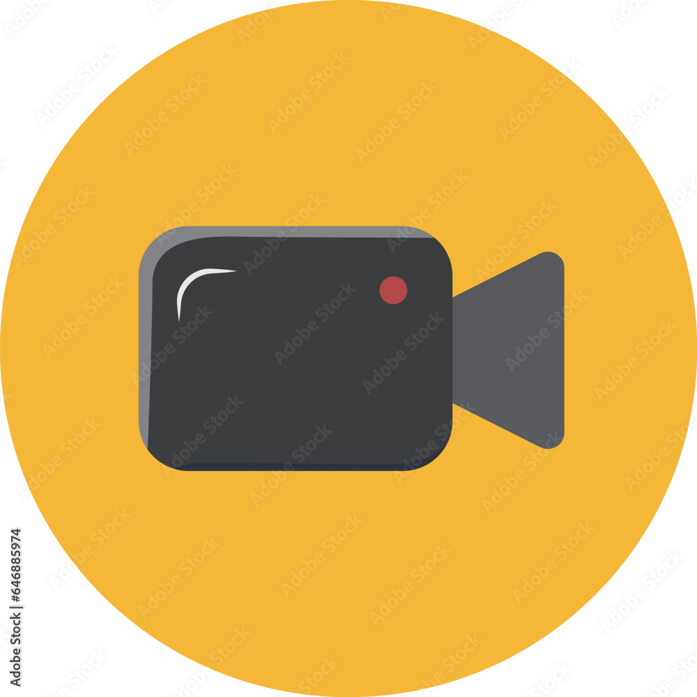 video camera icon, flat video camera vector icon. video camera icon, flat video camera vector icon.