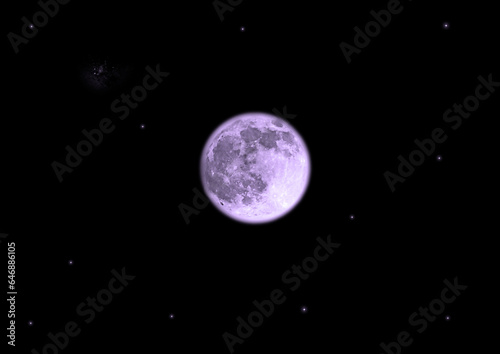 Obraz na płótnie The moon in the night sky w salonie