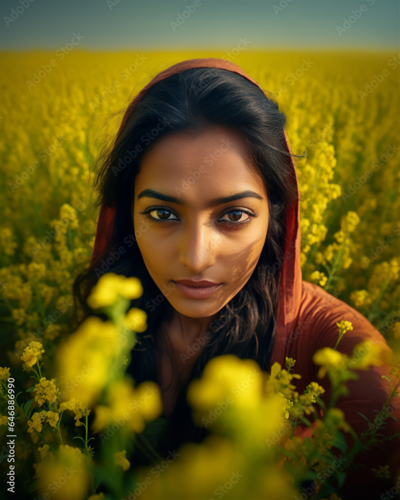 Grace Amidst Gold: A Woman in the Mustard Fields Grace Amidst Gold: A Woman in the Mustard Fields