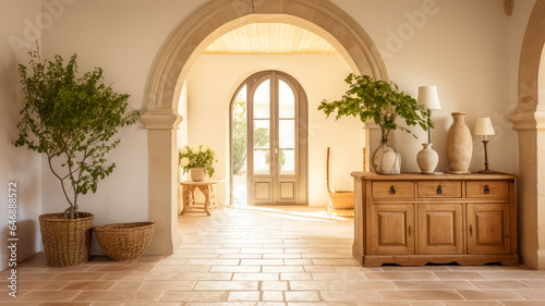 Eingangsbereich in einem Modernem Haus. Generiert mit KI © shokokoart