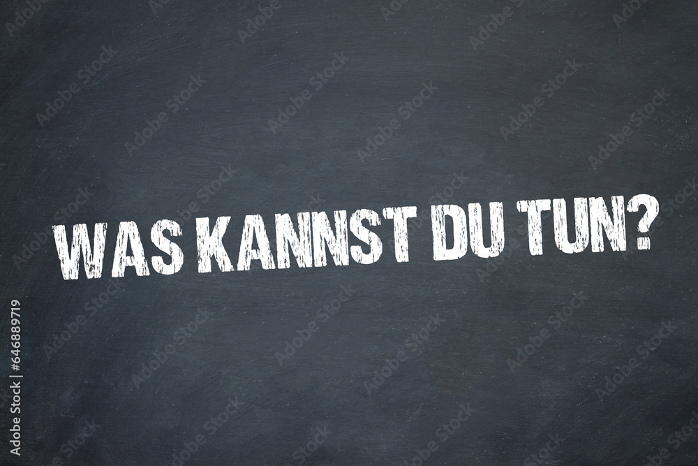 Obraz premium Was kannst du tun? 