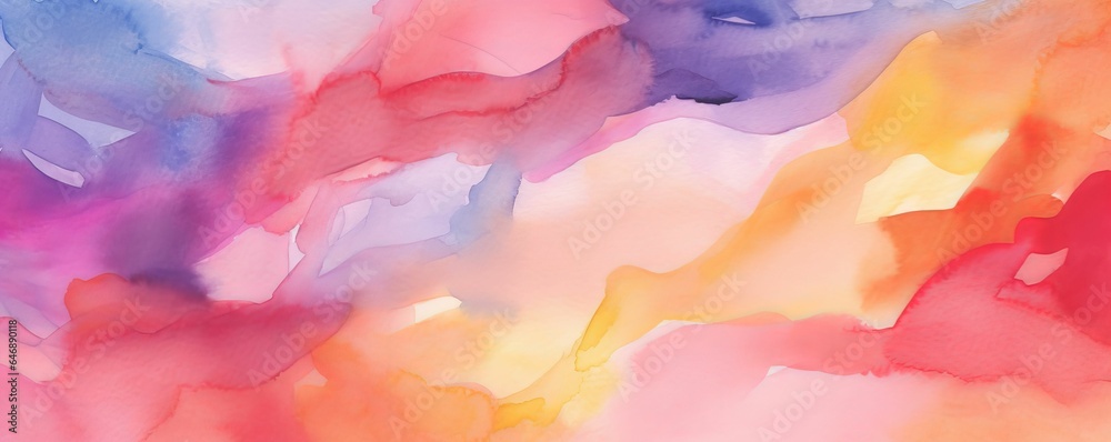 Illustration of abstract watercolor painting with vibrant colors