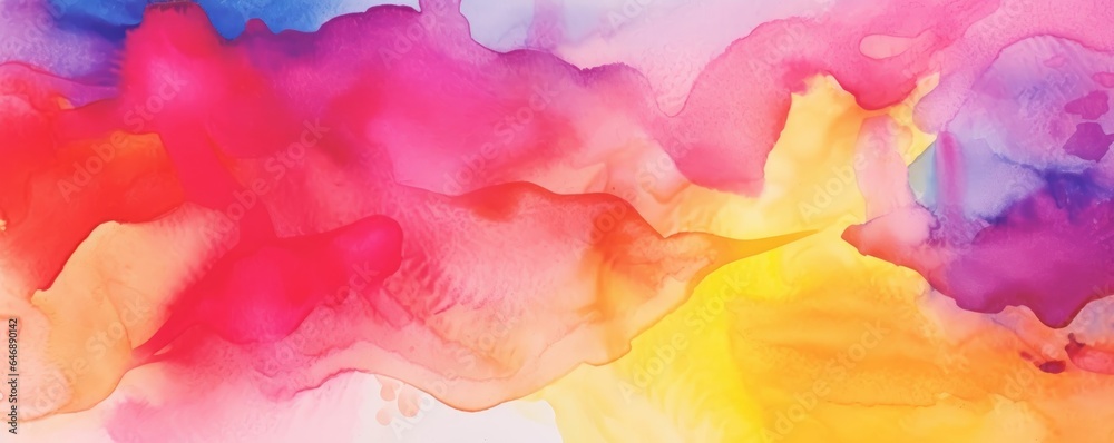 Fototapeta premium Illustration of abstract watercolor painting with vibrant colors