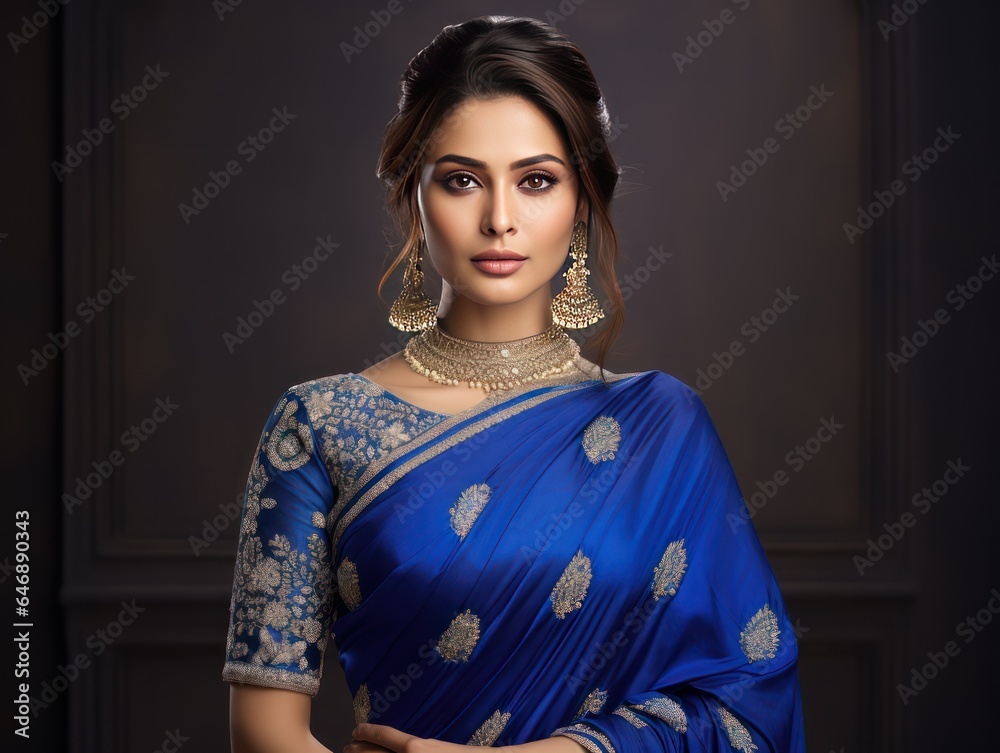 A gorgeous indian bride in Regal Blue Saree A gorgeous indian bride in Regal Blue Saree