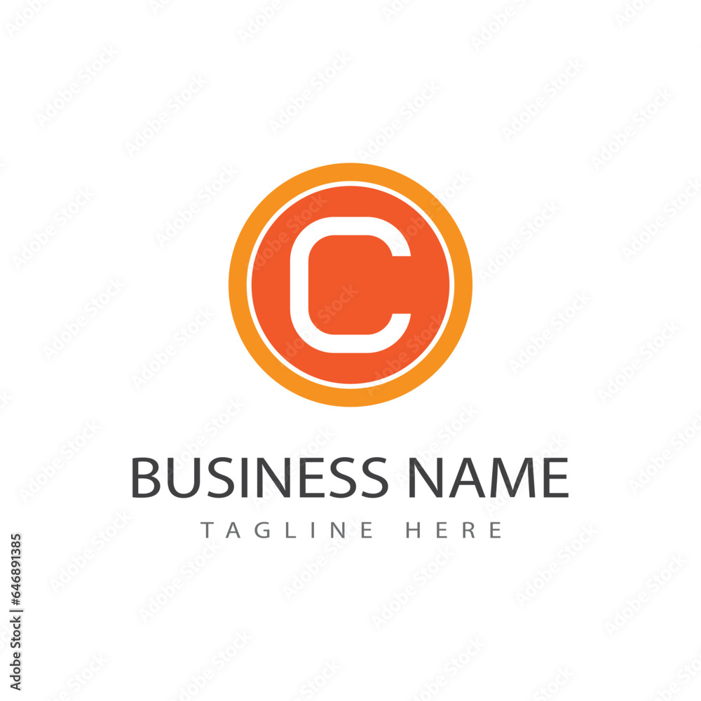 C letter logo template vector element business and symbol C letter logo template vector element business and symbol