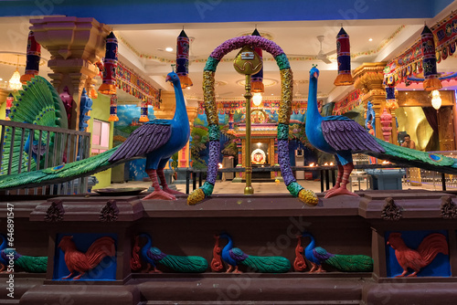 Photography Hindu Temple and religious statues inside the Batu Caves temple, Malaysia