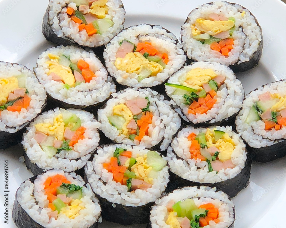 close up healthy korean gimbap perfect for meal close up healthy korean gimbap perfect for meal