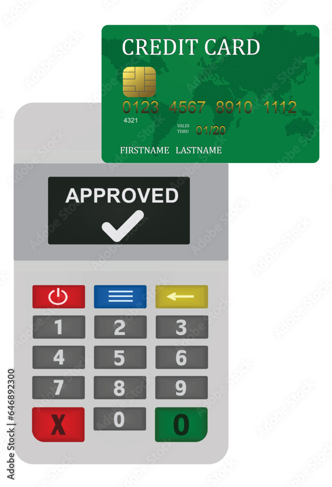 Credit card paying on POS. vector Credit card paying on POS. vector