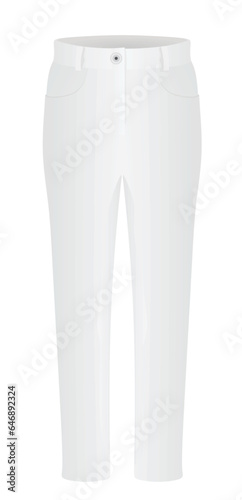 White chino pants. vector illustration
