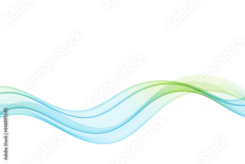 Abstract movement of smooth color wave flow. Wavy lines in rainbow colors.