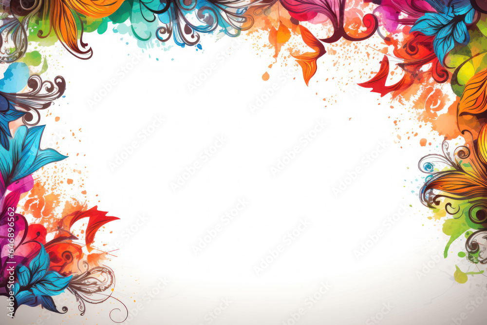 Obraz premium Creative Frame Design with Colorful Splash