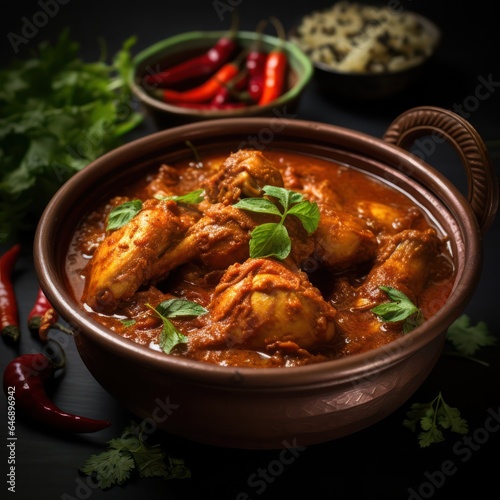An Andhra Chicken Curry with Bold Indian Southern Flavors