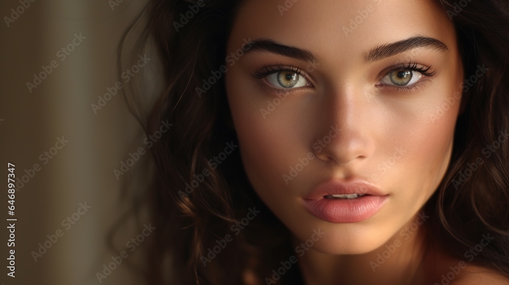 Captivating Gaze: Portrait of a Woman with Striking Eyes Captivating Gaze: Portrait of a Woman with Striking Eyes